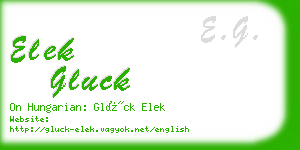 elek gluck business card